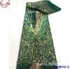 Malha de Base com Padrão de Posicionamento Completo Bordada com Lantejoulas Saia de Baile Transparente Tecido Lantejoulas Renda