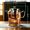 Tetera para uso doméstico, resistente a altas temperaturas, vidrio engrosado, gran capacidad, separación de té y agua, dispositivo para infusionar té, hervidor, juego de té