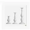 Castiçal de Ferro Palaciano Branco Clássico Europeu com Cabeça Única Decoração de Castiçal de Ferro Ocidental para Casamento