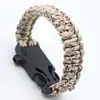 Pulsera de cuerda con paraguas, brújula multifuncional de pedernal, pulsera táctica para montañismo al aire libre, equipo de supervivencia para puestos de socorro.