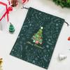 Sacolas de Presente Vermelhas de Natal em Estoque, Sacolas com Cordão para Sorteio de Ano Novo, Sacolas com Cordão Não Tecido para Doces e Lanches