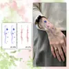 Adesivos de Tatuagem Coloridos Estilo Chinês Flor de Ameixa Borboleta para Mulheres à Prova d'Água e Duradouros Novo Estilo Chinês Flor de Pessegueiro Peixe Dourado Anel para Costas da Mão Braço Bonito