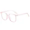 Gafas Cuadradas de Personalidad para Mujer Estilo Europeo y Americano Anti-Luz Azul Se Pueden Montar Lentes para Miopía o Neutras Monturas de Gafas de Color Degradado Retro Tendencia