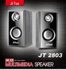 Jituo JT2803 computador celular madeira áudio usb subwoofer alto-falante 2.0 canal peso baixo