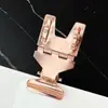 Etiqueta de Nome de Prato de Hot Pot Pequeno Giratório Autoatendimento Clipe de Metal Dourado Cartão de Introdução de Nome de Prato Cartão de Exibição Não