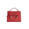 Bolsa de Mão Fashion com Textura de Alta Qualidade Bolsa Kelly para Mulheres Moda Inverno 2025 Fivela de Cadeado Retro Bolsa de Ombro Transversal