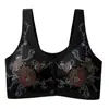 Sutiã Popular Estilo Chinês Novo Estilo Chinês Estampado com Botão Frontal, Sem Costura, Push-Up, Suporte Macio, Roupa Íntima de Mãe, Sutiã Confortável