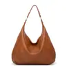 Bolsa Hobo Feminina Grande de Couro Sintético Macio, Bolsa de Ombro Tote Casual Oversized, Bolsa de Mão Desestruturada para Trabalho, Viagem e Uso Diário
