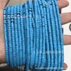 Turquesa azul optimizada natural espaciador 2*4mm disco ángulo recto cuenta plana rueda de turquesa accesorios para joyería DIY junta