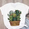 Camiseta casual urbana de rua com estampa de pata de cachorro branca, manga curta, feminina, comércio exterior, transfronteiriço, wish/ebay Yama