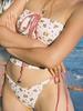 [Oferta especial] traje de baño mujer puro quiero viento dividido floral bikini aguas termales estilo ins top de pecho traje de baño