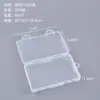 Caja de embalaje rectangular de plástico transparente, caja de exhibición de herramientas de ferretería, caja de embalaje para artículos pequeños, caja de almacenamiento de cuentas y botones