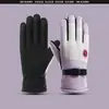 Guantes Gruesos Cálidos de Invierno para Ciclismo y Esquí, Guantes de Motocicleta con Pantalla Táctil, Forrados de Felpa, Impermeables, Cortavientos, Resistentes al Frío, Antideslizantes, para Exteriores a Prueba de Lluvia