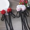 Nueva horquilla vintage con trenza pequeña y flor, Hanfu, trenza larga, joyería antigua, accesorios para el cabello de Año Nuevo, al por mayor