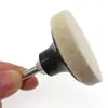 Disco de lijado de torque tipo botón de lana de 2 pulgadas (50 mm) con tornillos y tuercas giratorios, disco de lijado de torque con mecanismo de bloqueo, disco de lijado de lana