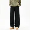 Outono de 2026 Nova Calça Casual Desconstruída com Bolsos Workwear Outono Confortável Solta de Pernas Largas Calça Masculina para Exterior