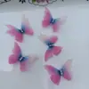 Super hada simulación doble capa tridimensional con red de diamante tul rojo neto mariposa hecho a mano DIY accesorios para el cabello materiales para sesión de fotos de vestido de novia