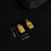 Prata 925 maciça banhada a ouro 24K em toda a peça, acessórios de joias DIY feitos à mão, pingentes de pulseira clássicos e fofos de desenho animado