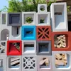 Ladrillos cerámicos ligeros de espuma hueca para paredes interiores, componentes decorativos con forma de un solo agujero y múltiples agujeros, ladrillos huecos de doble cara