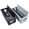 Agujero roscado amortiguador aleación de aluminio caja de cables cepillo de alambre caja de cables con enchufe caja de cables para escritorio de computadora caja de enhebrado multifuncional