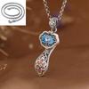 Pingente Ruyi Personalizado Estilo de Vida Pingente de Colar Artesanal Cor Esmalte Estilo Étnico Chinês Feminino