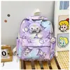 Nueva Mochila Escolar Sanrio para Niños 2024 Jardín de Infancia Dibujos Animados Linda Doble Mochila Bolsa de Viaje Ocio para Niños