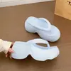 2026 Nuevo Estilo 8cm de Altura Aumentadora Sandalias de Chanclas de Goma EVA Gruesa de Alta Gama para Mujer, Sandalias de Moda y Versátiles al por Mayor