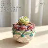 Vaso de flores carnudo Cerâmica Jardinagem Cerâmica Mini Novo Grés Criativo Vintage Casa Novo Pote de Porcelana Pote