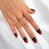 AliExpress Amazon nuevo anillo dorado juego de 14 anillos para nudillos geométrico hueco personalizado