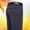 Novas Calças Casuais Masculinas Elásticas Outono e Inverno 2023 para Jovens e Meia-idade Calças Masculinas de Quatro Lados Calças Masculinas Retas Longas Grossas