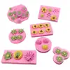 Molde de Silicona Grado Alimenticio Molde Hecho a Mano Margarita Girasol DIY Chocolate Fondant Resistente a Altas Temperaturas Molde para Hornear