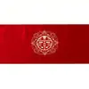 Funda de Tela para Mesita de Noche de Boda, Decoración Festiva Roja para el Dormitorio Nupcial, Mantel para Mesa de Café, Funda de Tela con Caracteres de Doble Felicidad para Boda