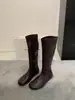Encuentro de Primera Temporada Nuevo Otoño/Invierno 2026 Punta Redonda Elásticas Adelgazantes Botas Altas Hasta la Rodilla Moda Femenina Temperamento Alto