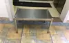Estantería de cocina de acero inoxidable, soporte de microondas de una sola capa, divisor de gabinete, rejilla para horno y partición de almacenamiento