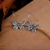 Brincos de Borboleta em Prata Esterlina S925 Estilo Chinês Elegantes Super Fadas Brincos Fã da Deusa Nova Moda Artísticos Retrô Brincos para Mulheres