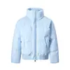 Chaqueta corta acolchada de algodón para hombre, color liso de moda, PU de imitación de cuero, ajuste holgado, talla grande, cuello alto, disponible en stock