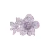 Nova Broche Borboleta Flor Gradiente Roxo Rosa de Diamante Completo para Uso Pesado, Acessórios Elegantes e Luxuosos para Lapela de Terno Jantar