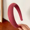 Moda coreana Versátil Elegante Rojo Otoño e Invierno Diadema Sencillo Corona Alta No Daña el Cabello Lavado de Cara Maquillaje Diadema Elegante Accesorio para el Cabello