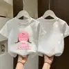 Nova Camiseta de Algodão de Manga Curta para Crianças Maiores 2026, Camiseta da Moda, Top Versátil, Roupa de Verão para Meninas, Manga Curta Solta
