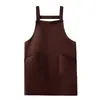 Nuevo Delantal Shute Ni Impresión de Cuatro Botones Catering Cocina Shute Ni Publicidad de Té de Leche Ropa de Trabajo Nueva Venta al por Mayor