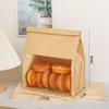 Bolsa de Embalaje para Tostadas de 450 g Engrosada Borde Enrollado con Alambre Ventana Autoadhesiva Bolsa de Papel para Pan Bolsa para Comida en Rebanadas Bolsa West Point