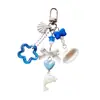 Colgante de Delfín de Concha de Perla con Temática Oceánica Cadena para Teléfono de Cuentas Estilo Ins Llavero Colgante para Bolsa Polaroid