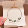 Pulsera Colgante Mariposa de Circonita Super Brillante Lujo Ligero Moda de Alta Gama Exquisito Anillo de Mano Dulce Versátil Nicho Joyería de Mano para Mujeres