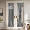 Comércio Exterior Amazon Cortina de Porta de Linho Estilo Francês Blackout Total Cortina de Porta para Proteção Solar Tipo Haste Cortina Pequena para Porta/Janela Produto Acabado Atacado