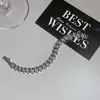 Conjunto de Pulseira Brincos Anel com Fecho Patchwork de Zircônia Banhado a Ouro Real 18k Pulseira de Nicho de Luxo Leve Joia Versátil