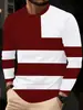 Camiseta de Manga Larga Estampada en 3D para Hombre, Transpirable Casual Deportiva Cuello Redondo Corte Regular, Adecuada para Primavera y Otoño Ropa Exterior y Casual