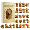 Calendario de Adviento Navideño Temático de Mascotas 2026 Caja Sorpresa Caja de Regalo para Amantes de los Perros Adorno para Árbol de Navidad