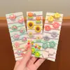 Goma para el pelo de dibujos animados de frutas de verano para niños y niñas, Cuerda para el pelo pequeña tipo 'chirrido', Accesorios para el pelo de alta elasticidad, Diadema