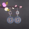 Aretes Turquesa Bohemios Europeos y Americanos Retro Búho Geométricos Atrapasueños Pluma Borla Aretes Mujeres