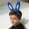 Nueva Diadema de Felpa con Orejas de Conejo de Comercio Exterior, Diadema de Dibujos Animados Europea y Americana, Accesorio Plegable de Disfraz de Orejas de Conejo para Fiestas Festivas